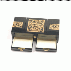 Luxury Necklace Ring Diamond Customized Logo Wooden Jewelry Box