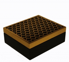 Tea Box Wooden Painting Laser Cutting with Divider
