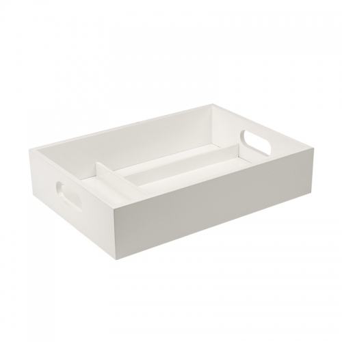 Painting white wooden tray with dividers Wholesale